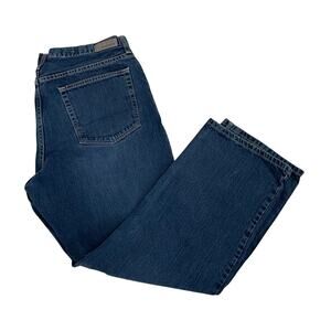 Nautica Vintage Men’s Relaxed Fit Dark Wash Jeans Y2K Skater Baggy Denim 38x30